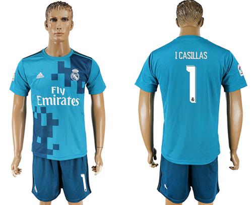 Real Madrid #1 I Casillas Sec Away Soccer Club Jersey - Click Image to Close